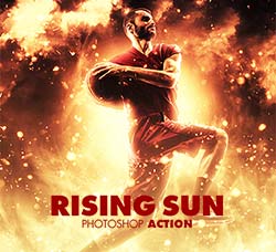 极品PS动作－星火燎原(含高清视频教程)：Rising Sun Photoshop Action